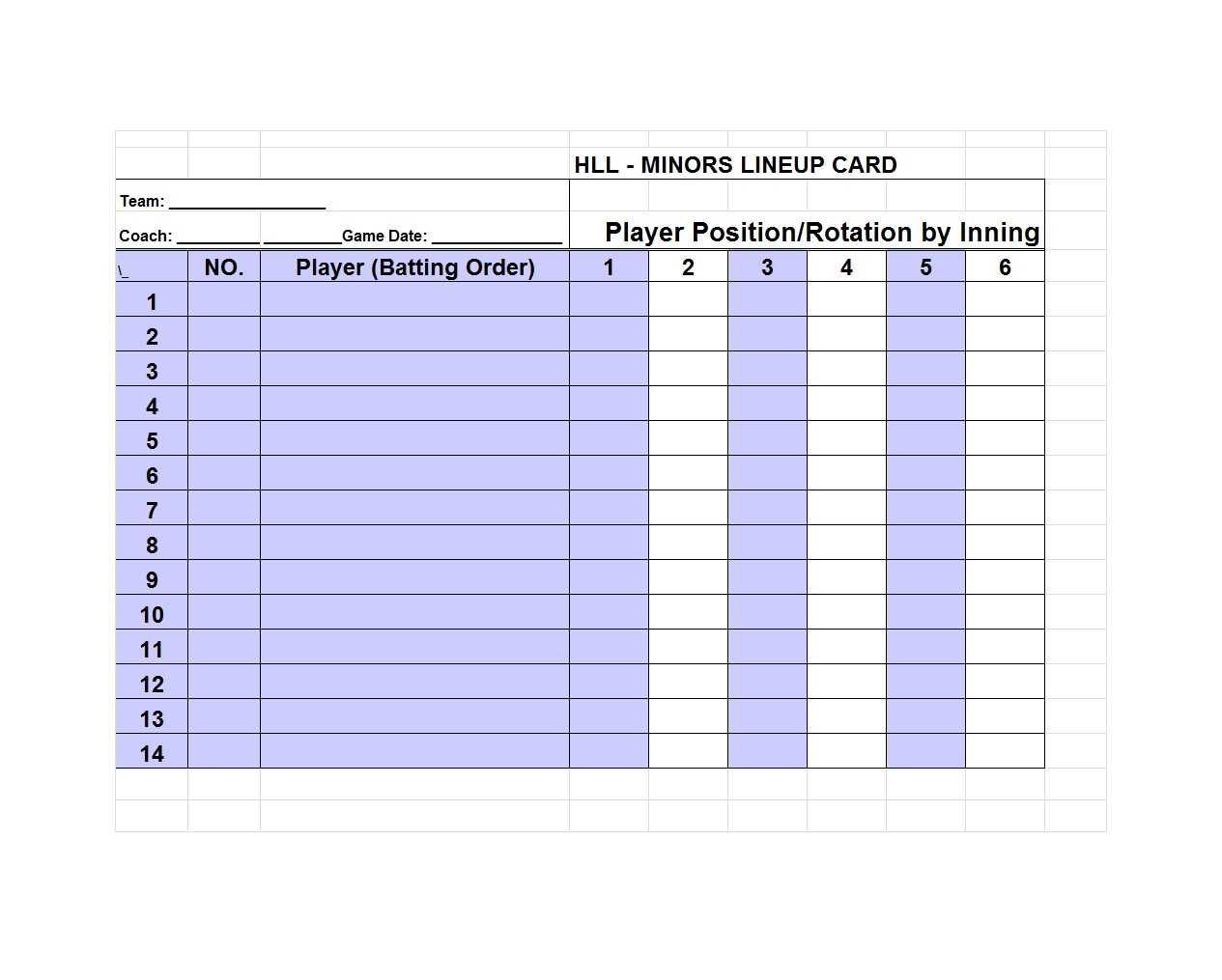 33 Printable Baseball Lineup Templates [Free Download] ᐅ With Regard To Free Baseball Lineup Card Template