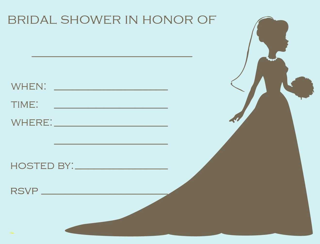 34 Stylish Bridal Shower Invitation Templates With Regard To Blank Bridal Shower Invitations Templates