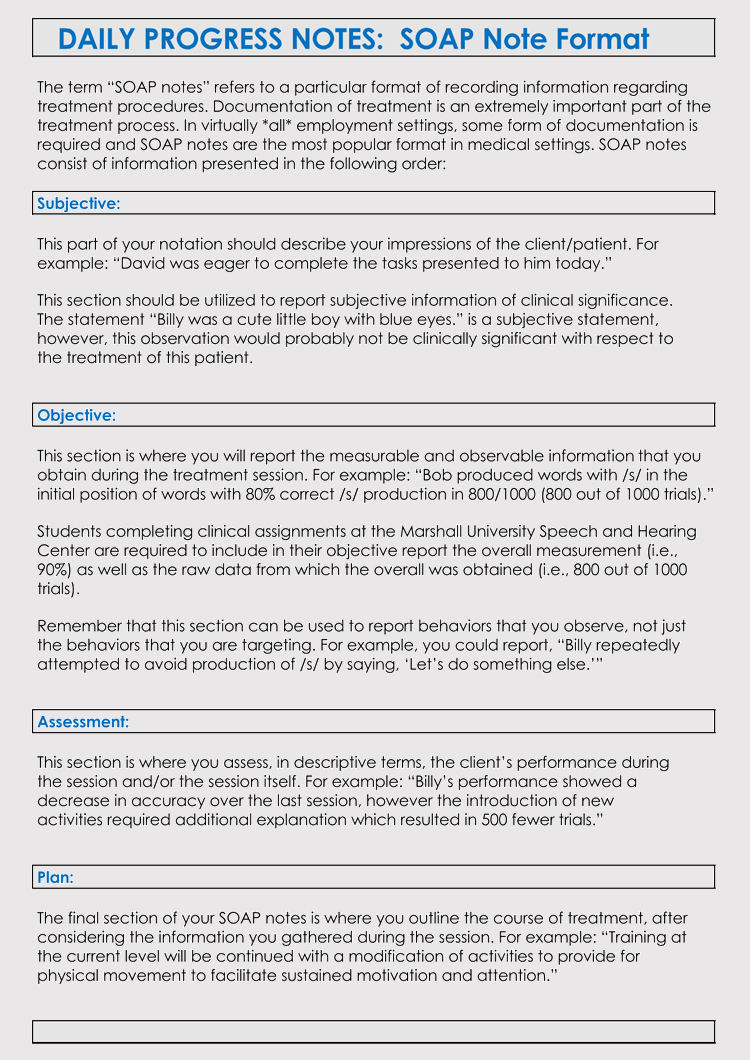 35+ Soap Note Examples (Blank Formats & Writing Tips) Regarding Soap Note Template Word