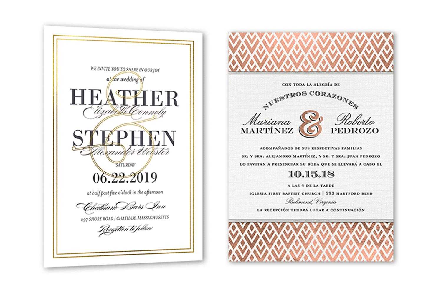35+ Wedding Invitation Wording Examples 2019 | Shutterfly Inside Church Wedding Invitation Card Template