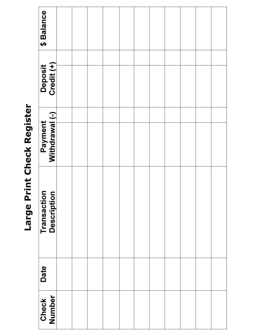 37 Checkbook Register Templates [100% Free, Printable] ᐅ For Customizable Blank Check Template