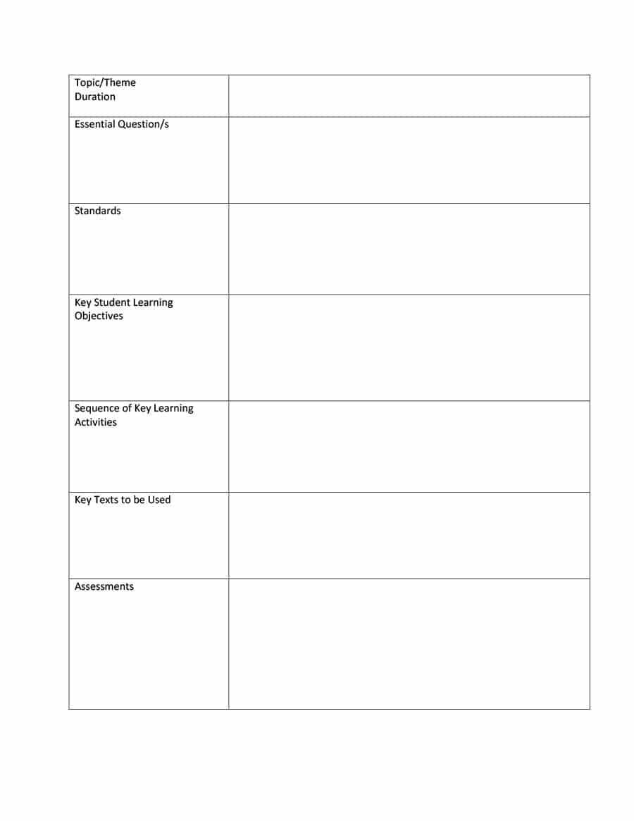 39 Best Unit Plan Templates [Word, Pdf] ᐅ Template Lab In Blank Unit Lesson Plan Template