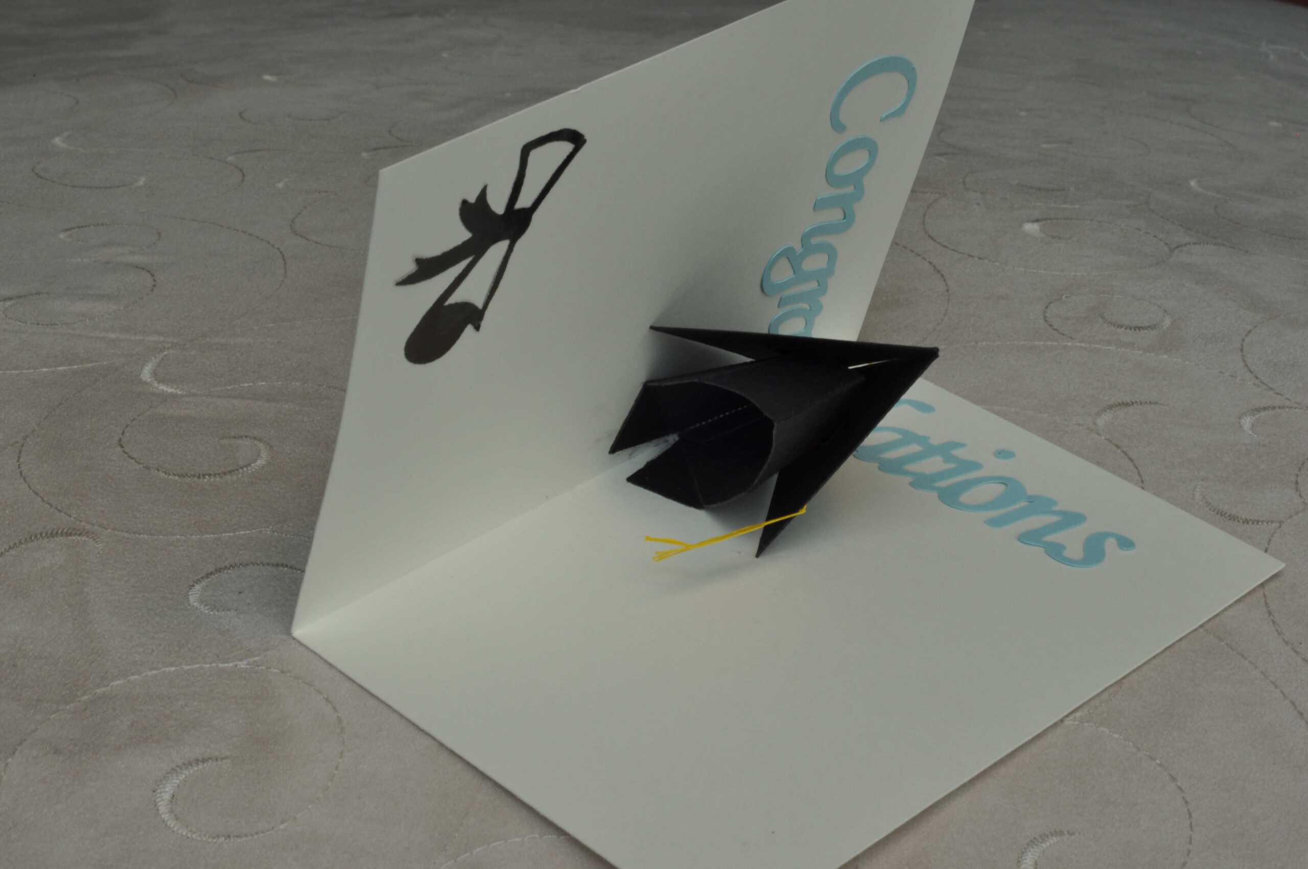 3D Graduation Cap Pop Up Card Template With Graduation Pop Up Card Template