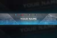 4 Free Youtube Banner Psd Template Designs - Social Media regarding Youtube Banners Template
