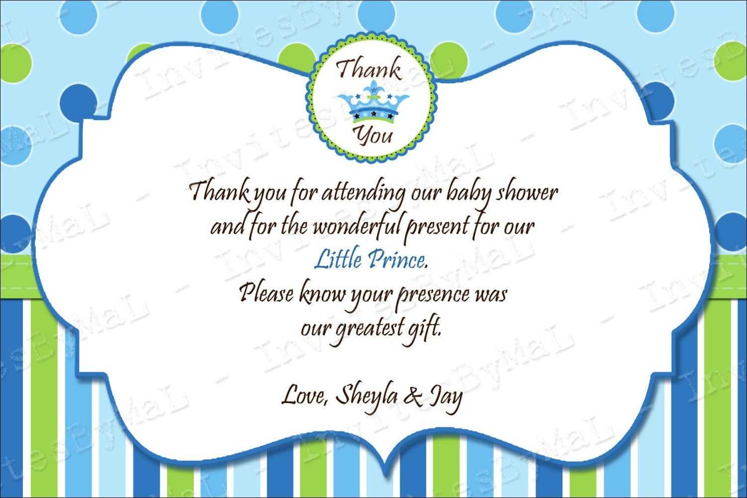 40 Beautiful Baby Shower Thank You Cards Ideas | Baby | Baby Throughout Template For Baby Shower Thank You Cards