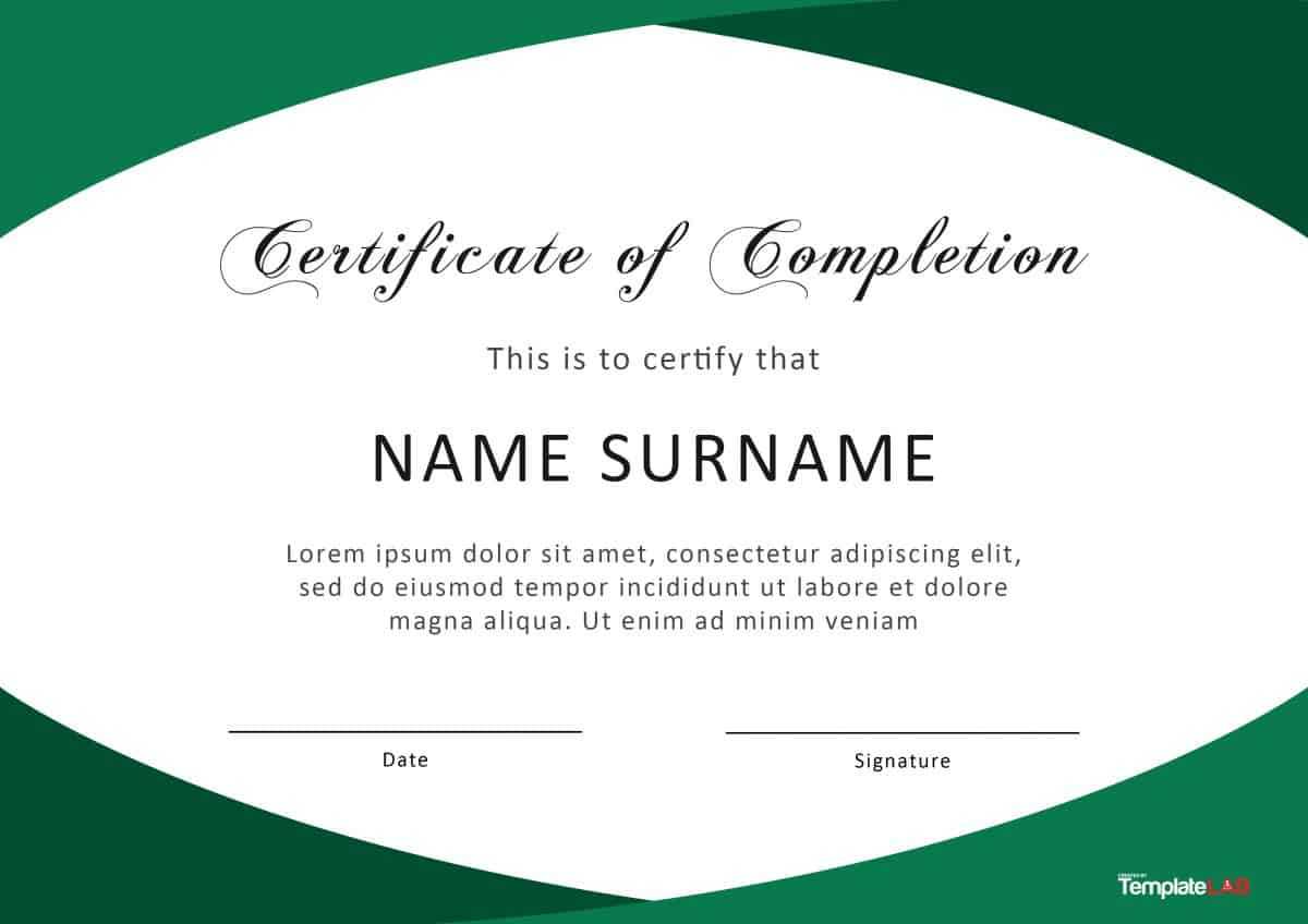 40 Fantastic Certificate Of Completion Templates [Word For Certificate Of Completion Word Template
