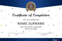 40 Fantastic Certificate Of Completion Templates [Word in Graduation Certificate Template Word