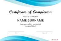 40 Fantastic Certificate Of Completion Templates [Word intended for Free Training Completion Certificate Templates