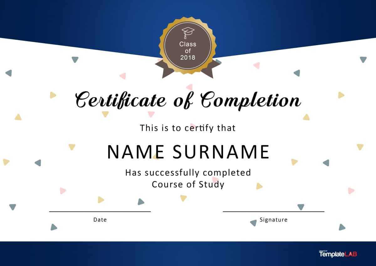 40 Fantastic Certificate Of Completion Templates [Word Throughout Certification Of Completion Template