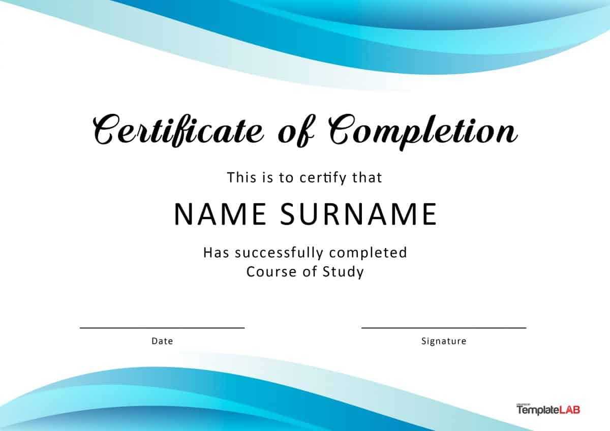 40 Fantastic Certificate Of Completion Templates [Word With Certificate Of Participation Template Ppt