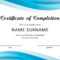 40 Fantastic Certificate Of Completion Templates [Word With Template For Training Certificate