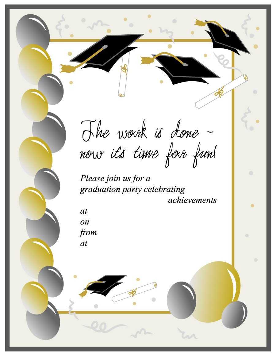 40+ Free Graduation Invitation Templates ᐅ Template Lab Throughout Free Graduation Invitation Templates For Word