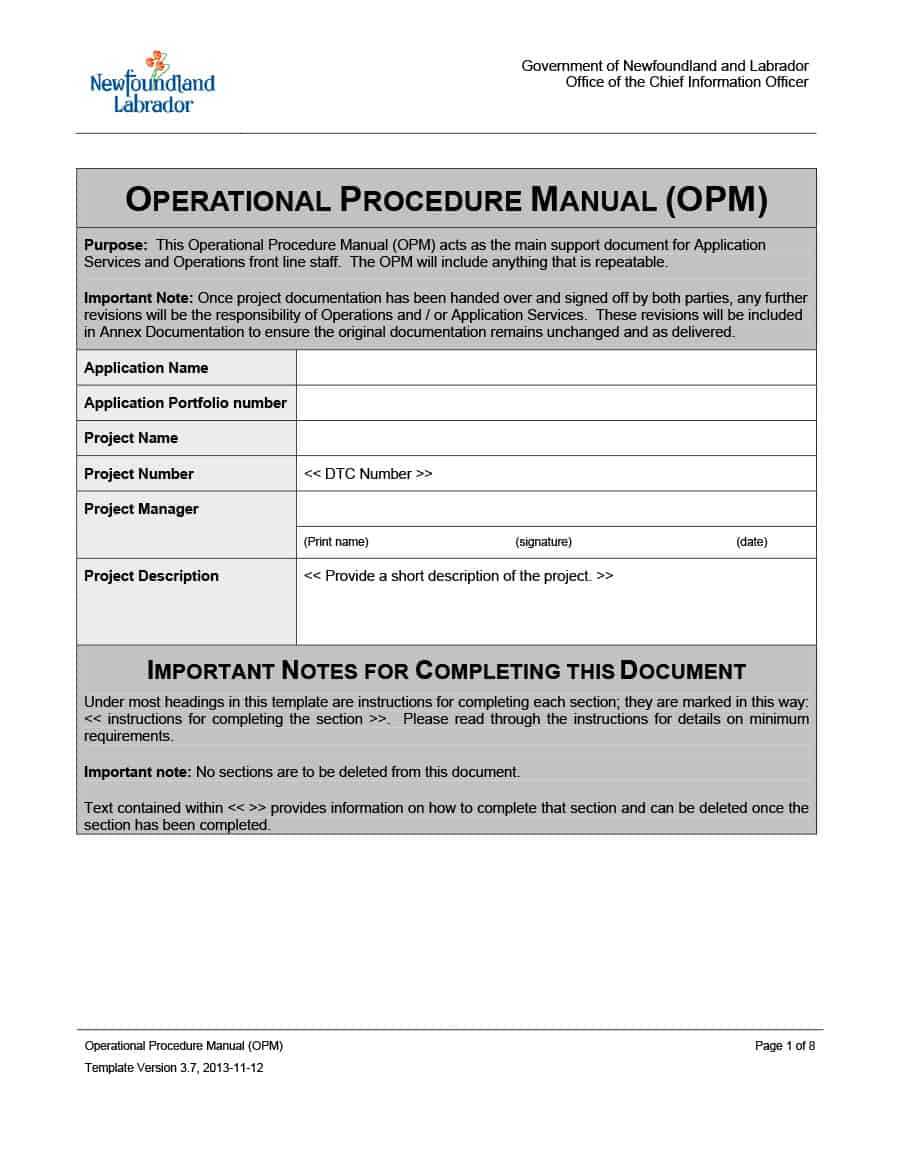 40 Free Instruction Manual Templates [Operation / User Manual] For Instruction Sheet Template Word