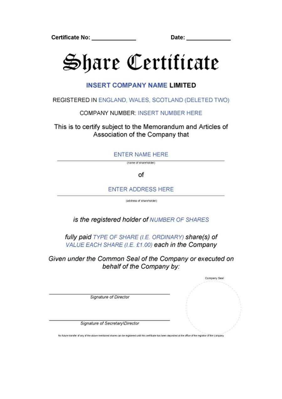 40+ Free Stock Certificate Templates (Word, Pdf) ᐅ Template Lab Intended For Corporate Secretary Certificate Template