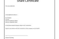 40+ Free Stock Certificate Templates (Word, Pdf) ᐅ Template Lab regarding Template Of Share Certificate