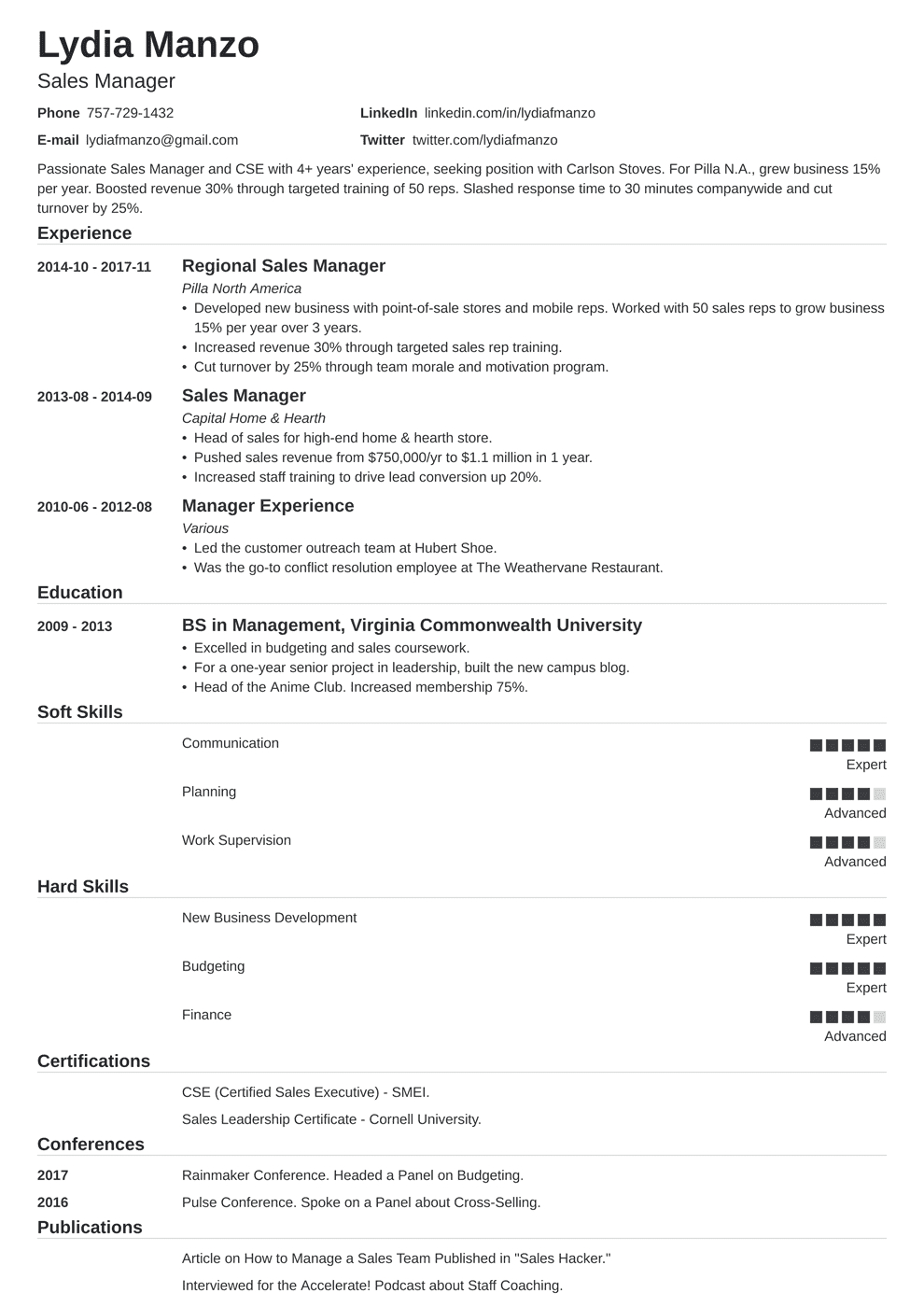 40 Manager Resume Examples [Skills, Job Descriptions, Tips] Intended For Operations Manager Report Template
