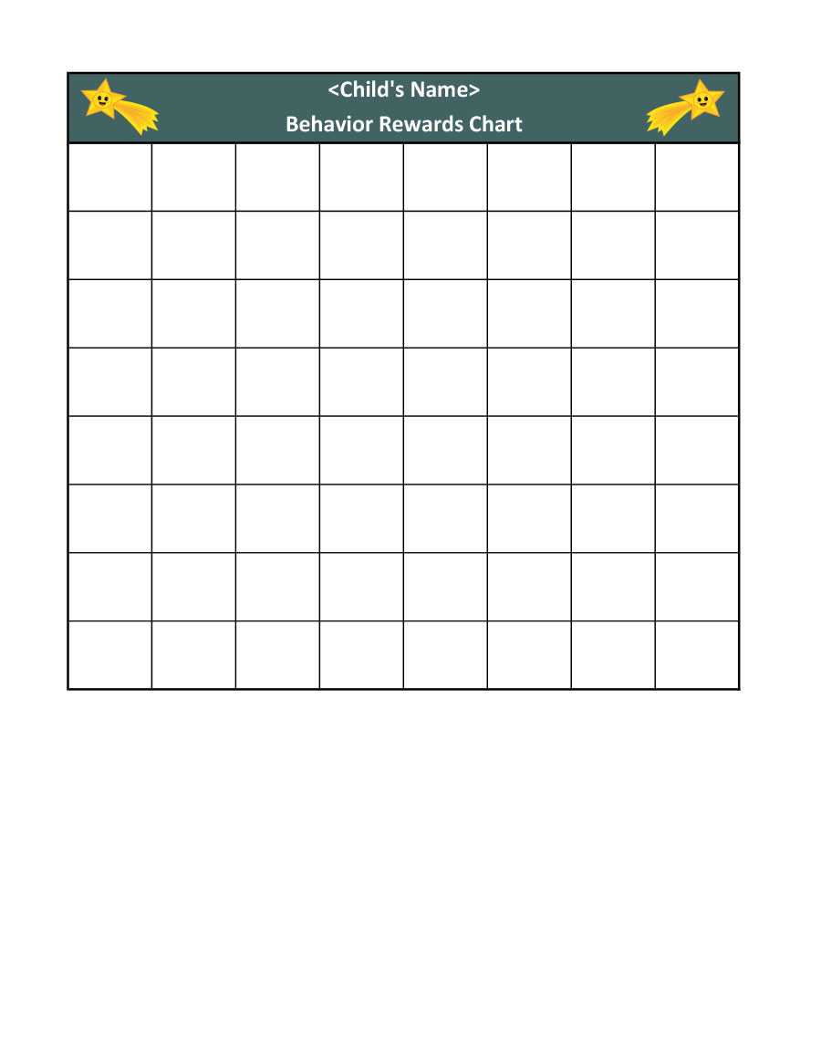 40 Printable Reward Charts For Kids (Pdf, Excel & Word) For Reward Chart Template Word