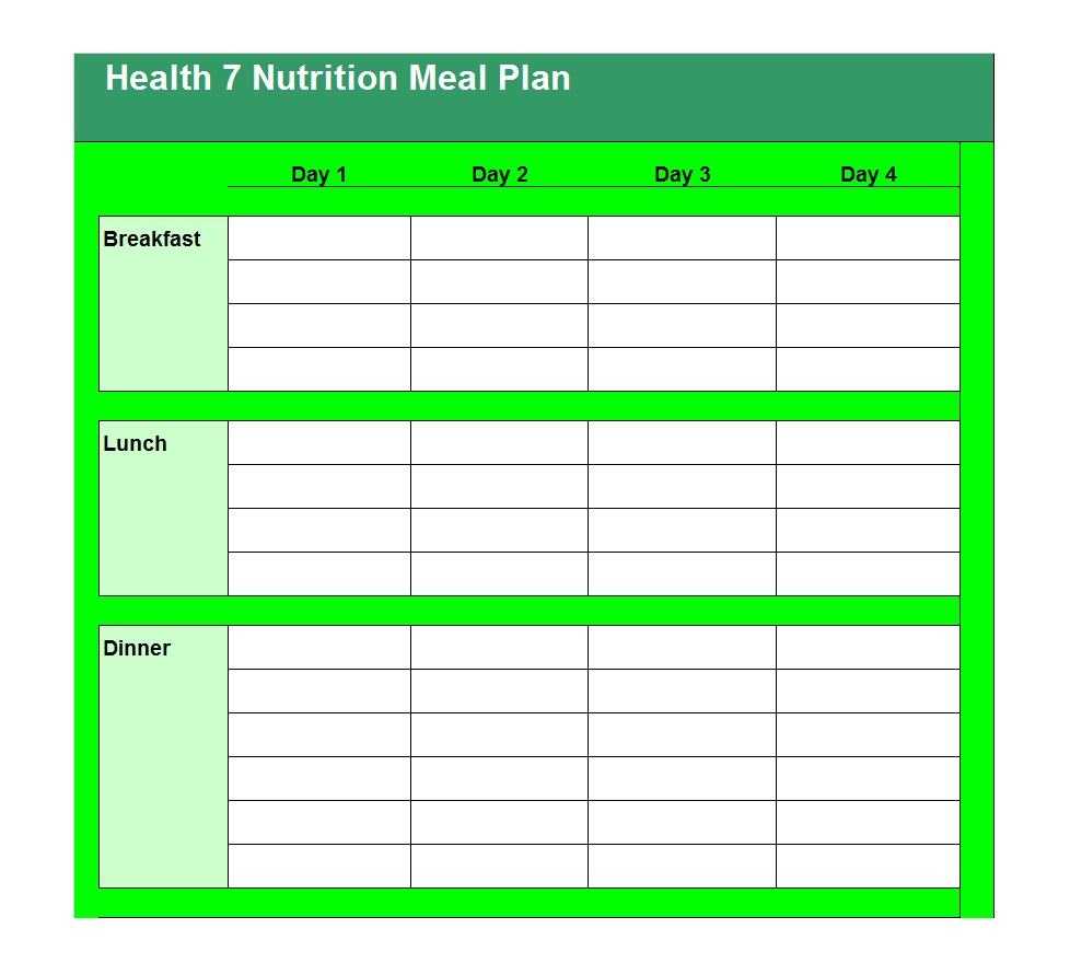 40+ Weekly Meal Planning Templates ᐅ Template Lab With Menu Planning Template Word