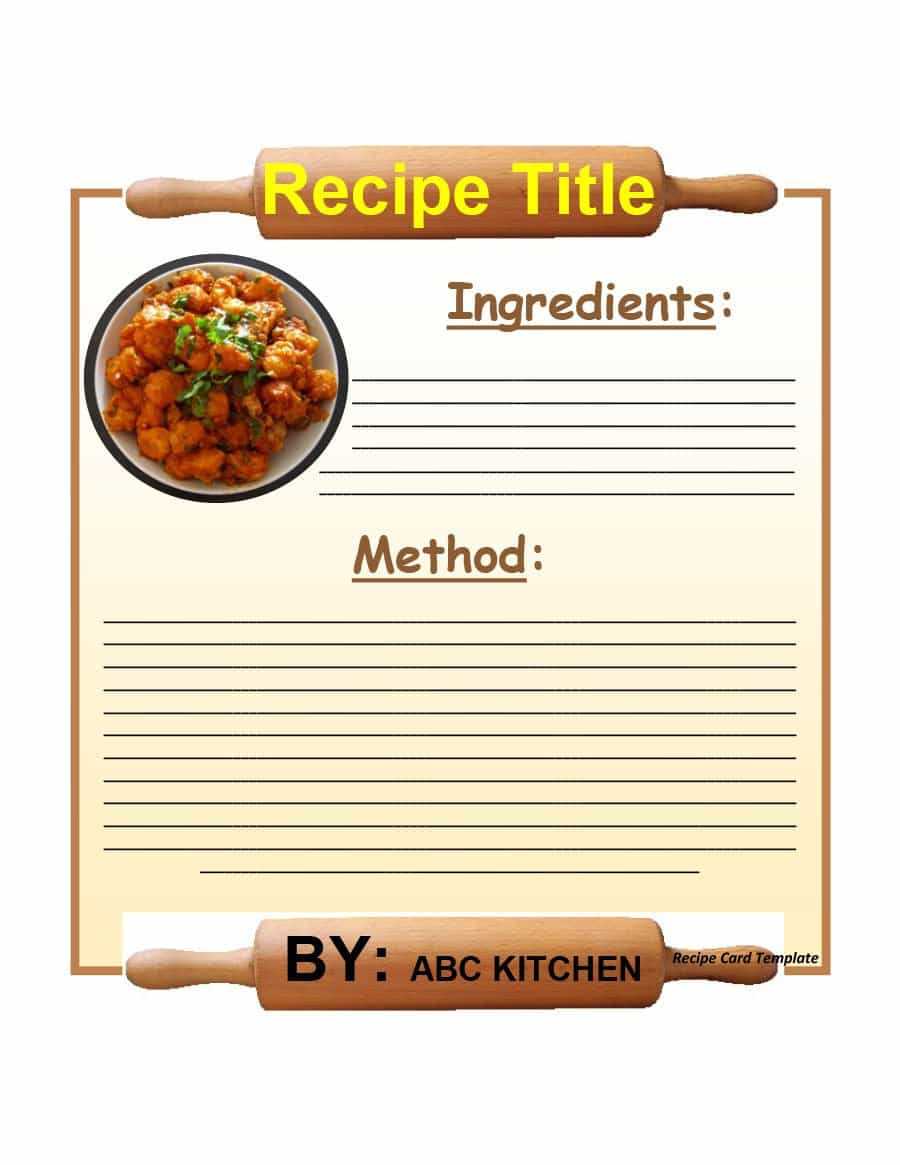 44 Perfect Cookbook Templates [+Recipe Book & Recipe Cards] Throughout Free Recipe Card Templates For Microsoft Word