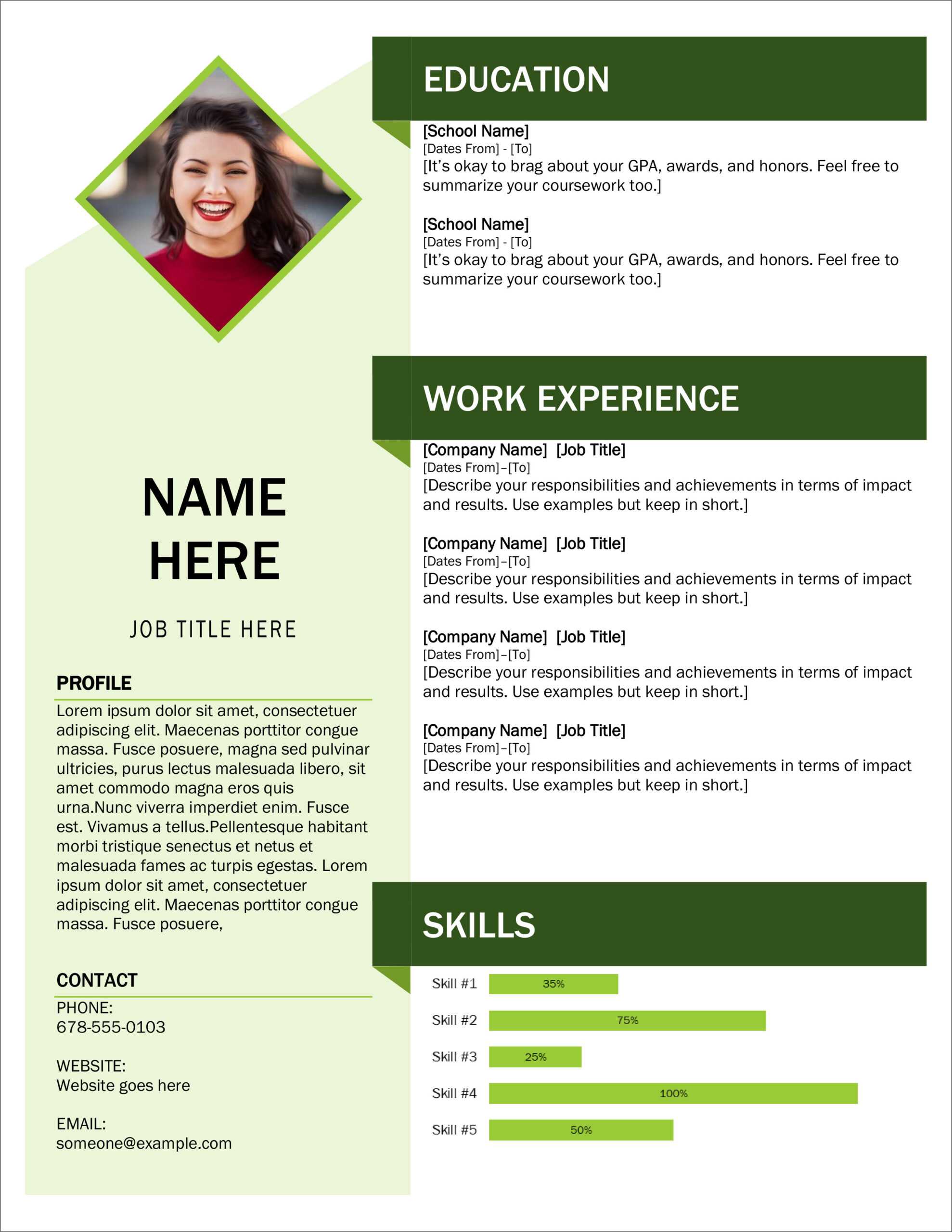 45 Free Modern Resume / Cv Templates – Minimalist, Simple Intended For Free Downloadable Resume Templates For Word