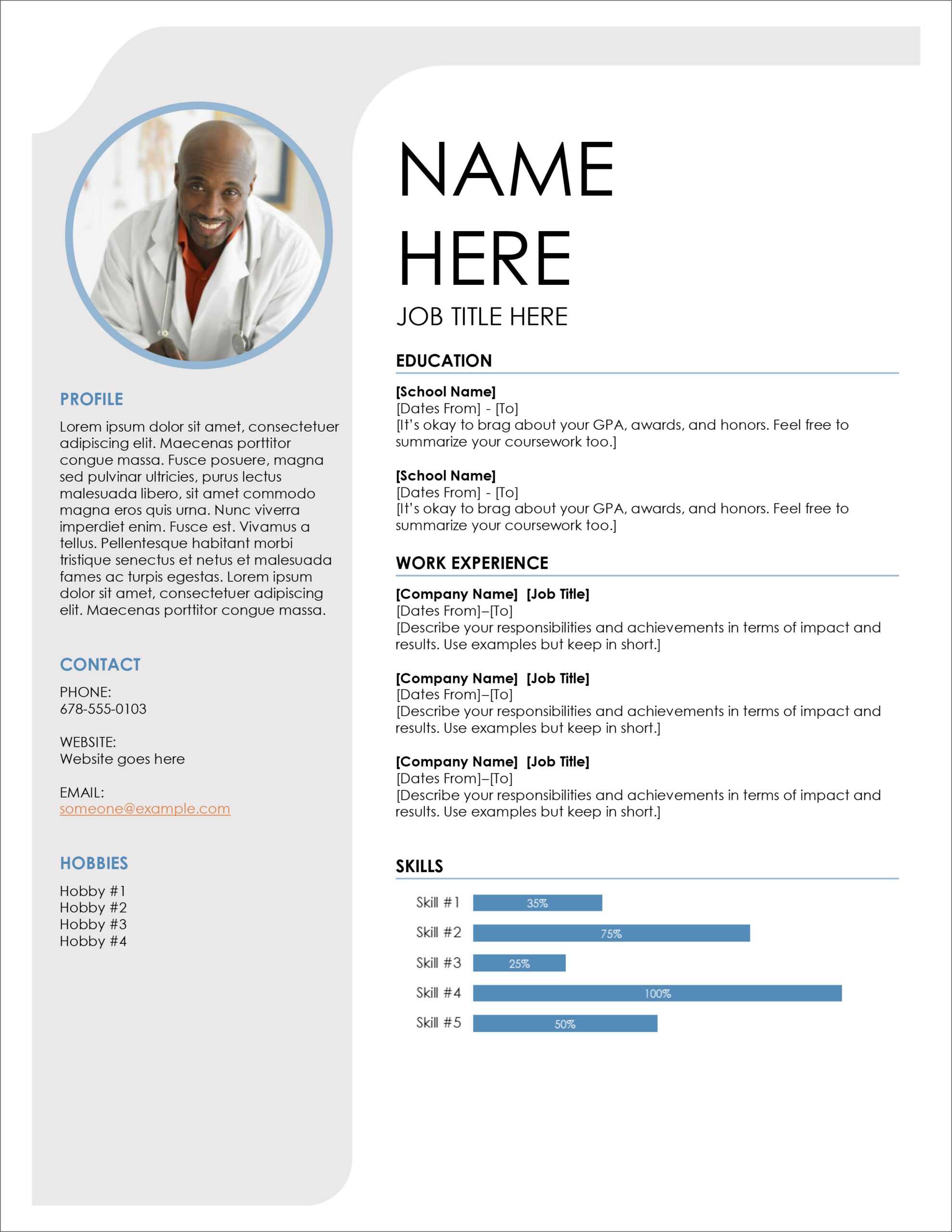 45 Free Modern Resume / Cv Templates – Minimalist, Simple Pertaining To Free Downloadable Resume Templates For Word