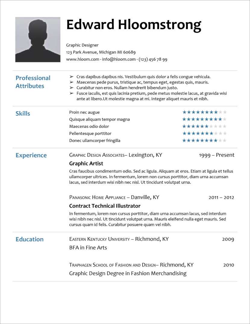 45 Free Modern Resume / Cv Templates – Minimalist, Simple Within Resume Templates Word 2010