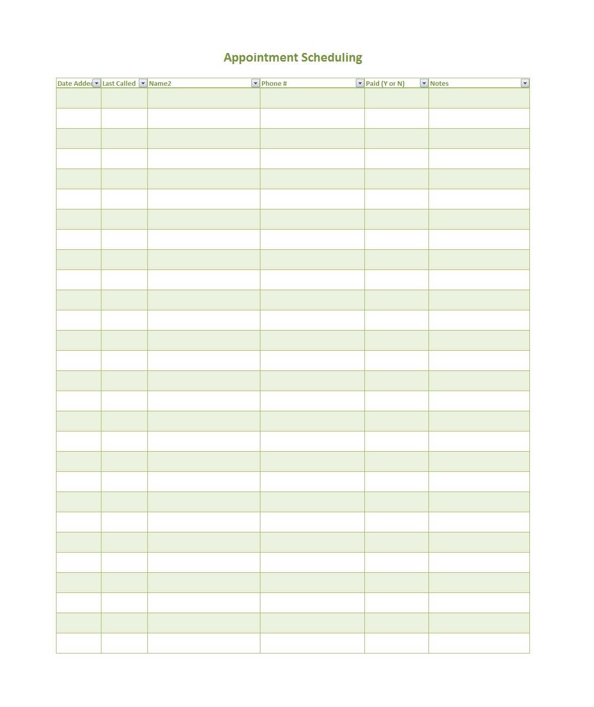 45 Printable Appointment Schedule Templates Appointment With 