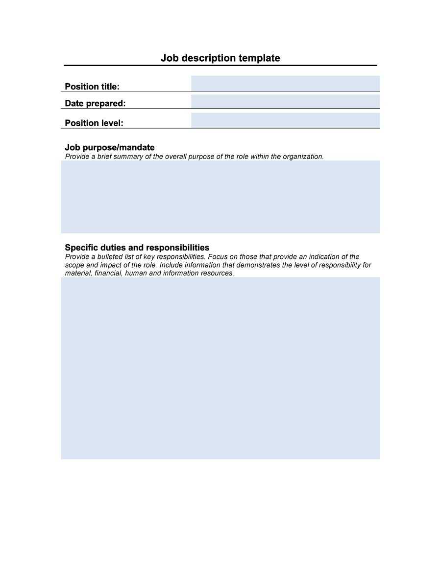 47 Job Description Templates & Examples ᐅ Template Lab Pertaining To Job Descriptions Template Word