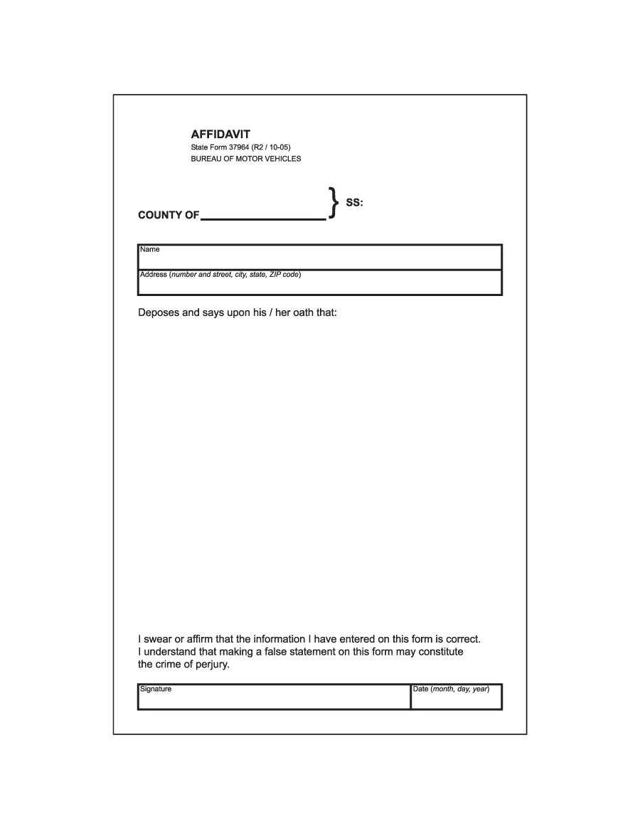 48 Sample Affidavit Forms & Templates (Affidavit Of Support Regarding Blank Legal Document Template