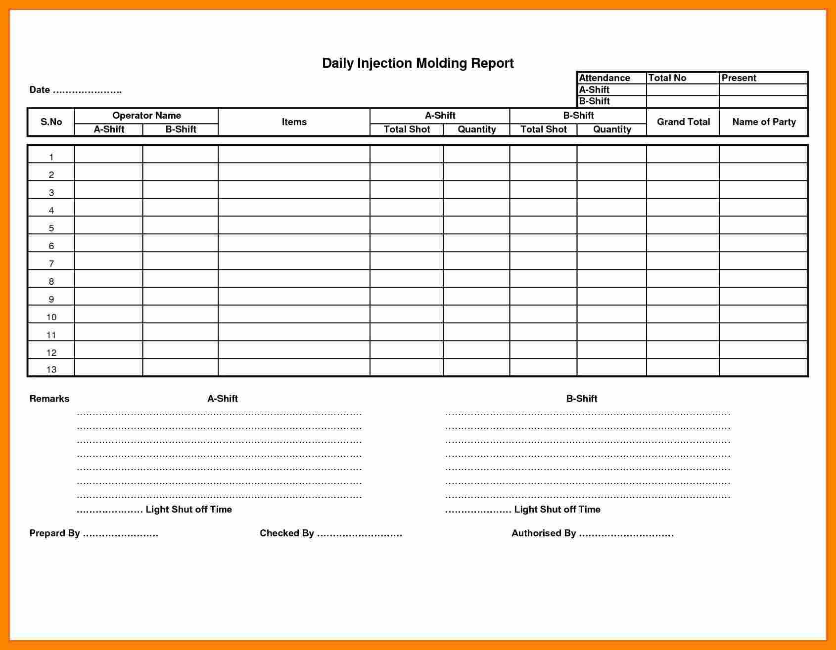 5+ Daily Report Format | Lobo Development Throughout Employee Daily Report Template