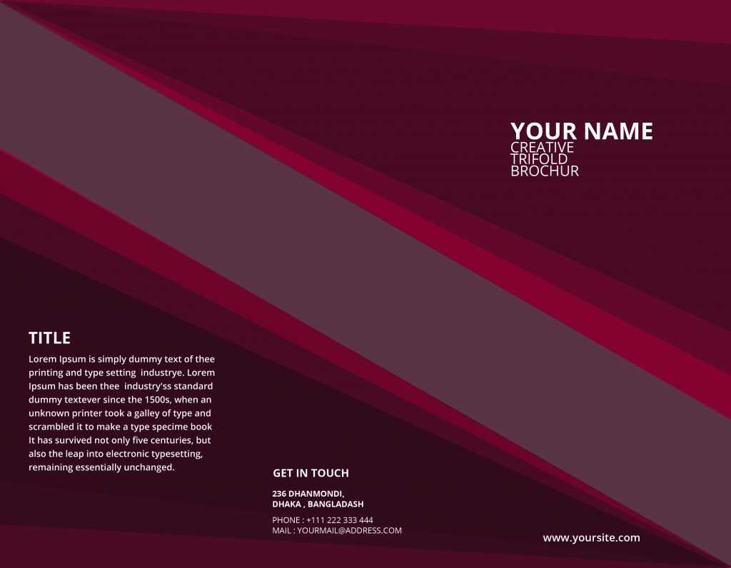 5 Free Online Brochure Templates To Create Your Own Brochure   Pertaining To Free Online Tri Fold Brochure Template