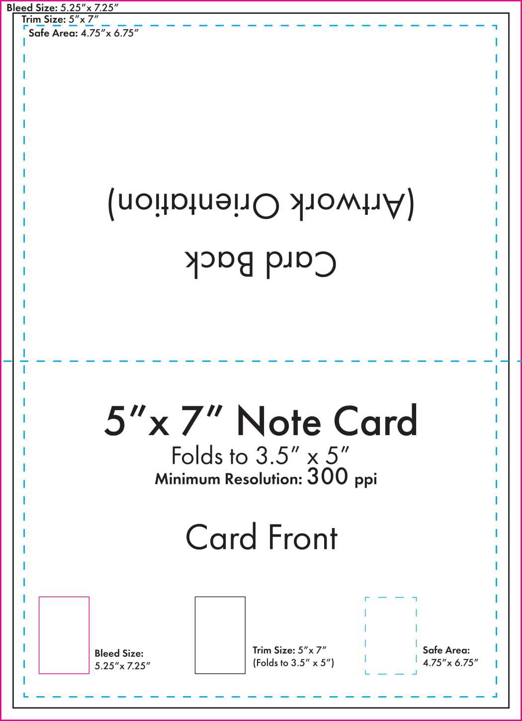 5" X 7" Note Card Template – U.s. Press For Place Card Size Template