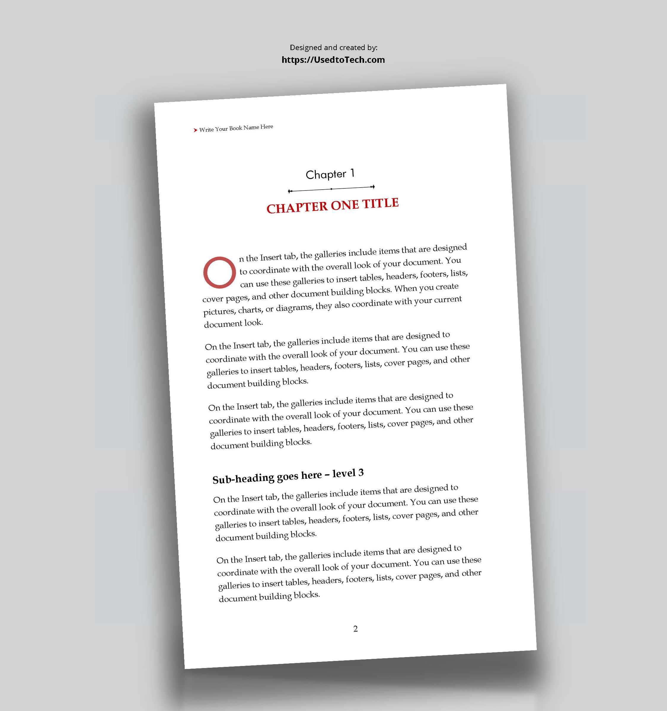 5 X 8 Editable Book Template In Word – Used To Tech With Regard To 6X9 Book Template For Word