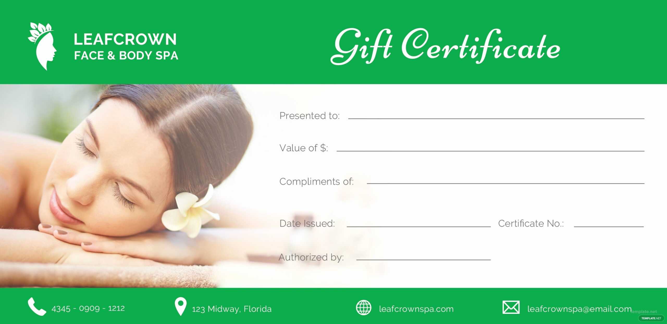 50 Salon Gift Certificate Templates | Culturatti With Regard To Spa Day Gift Certificate Template