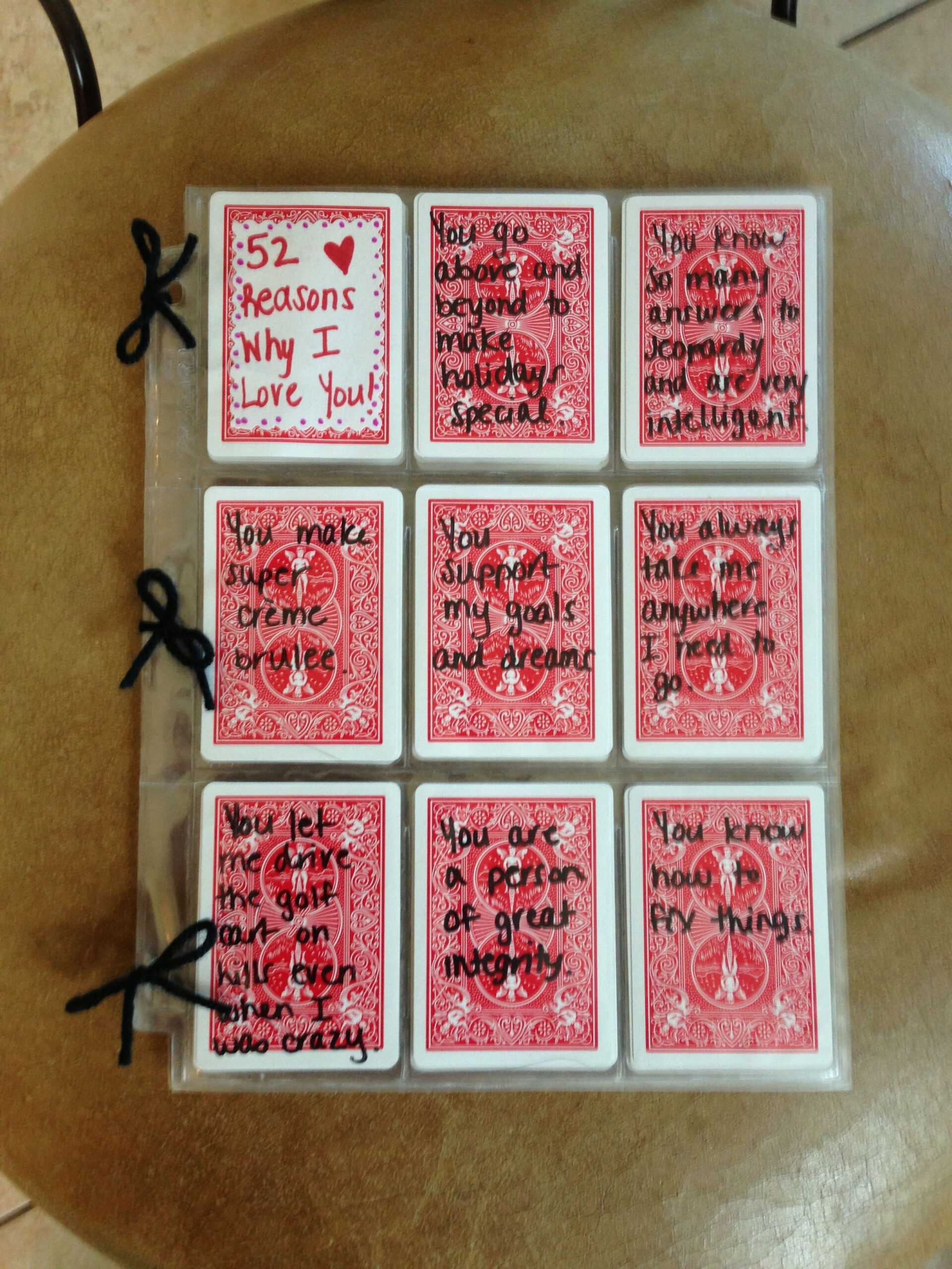 52 Reasons I Love You Write Reasons With Sharpie On Cards In 52 Reasons Why I Love You Cards Templates Free