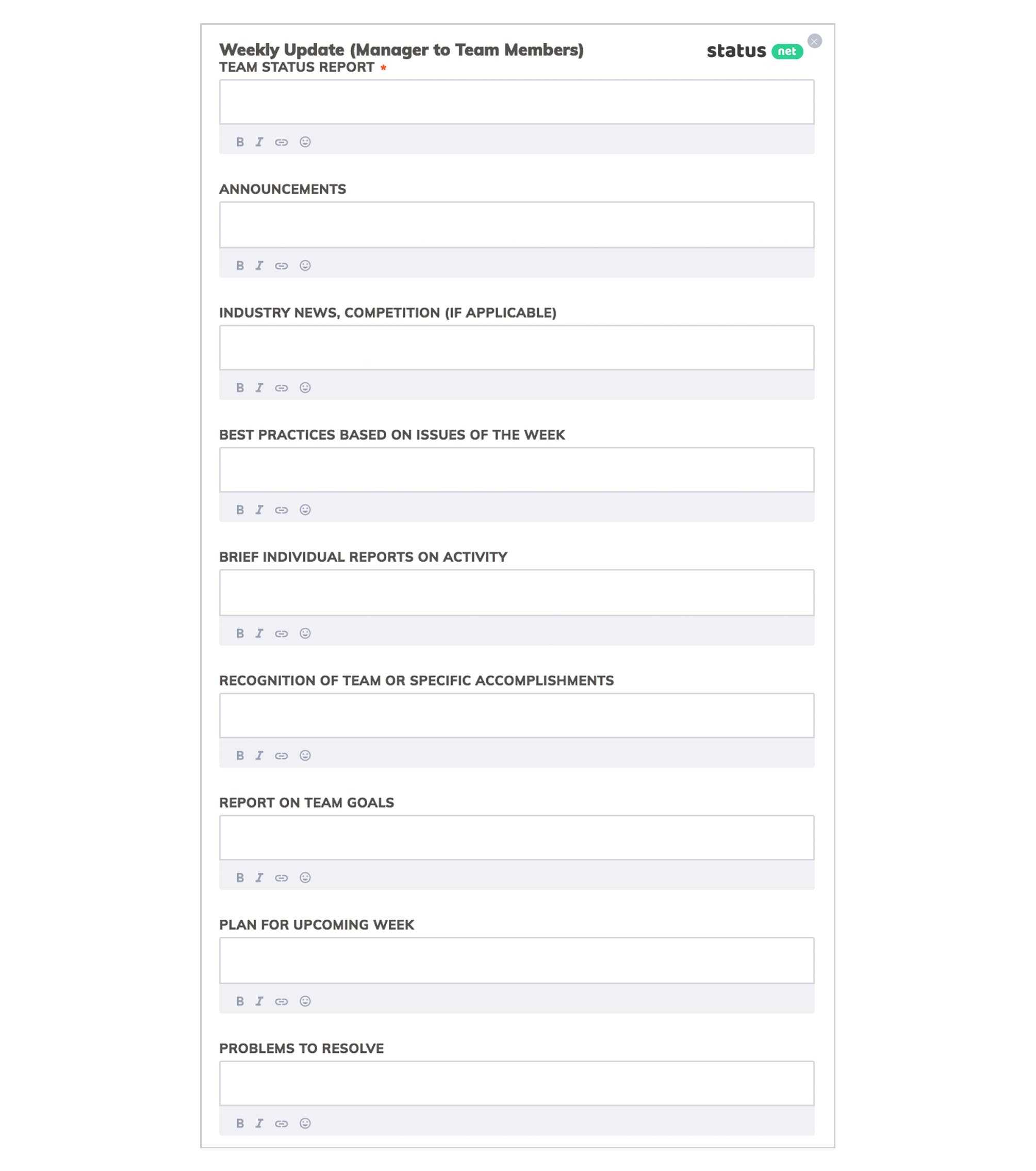 6 Awesome Weekly Status Report Templates | Free Download Inside Team Progress Report Template