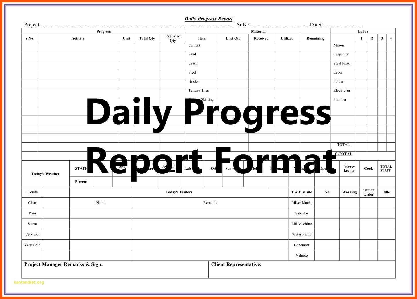 Engineering Progress Report Template