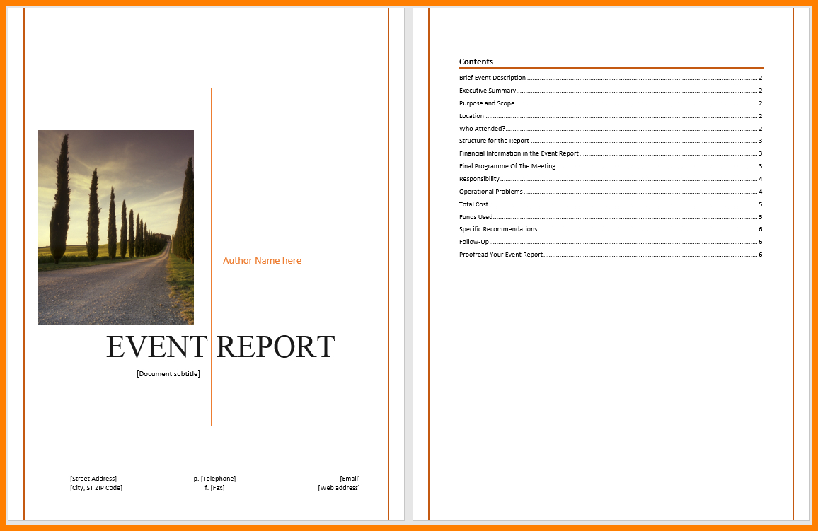 6+ Event Reporting Template | Business Opportunity Program In Post Event Evaluation Report Template