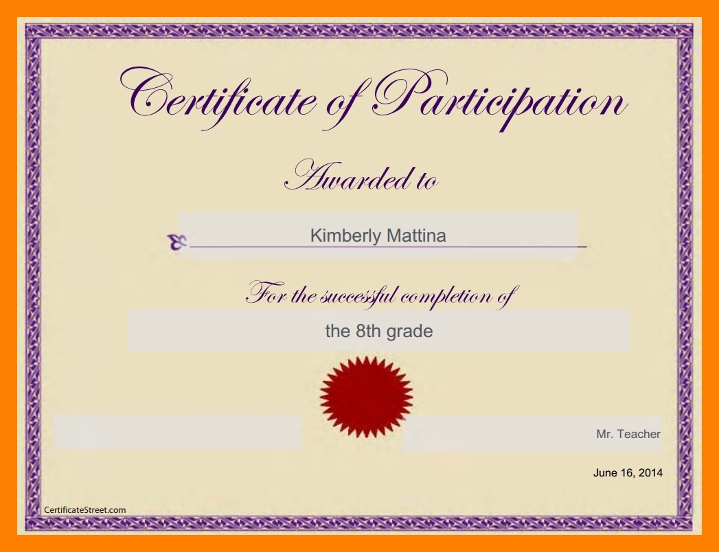 6+ Google Docs Certificate Template | Pear Tree Digital Intended For Certificate Of Participation Template Doc