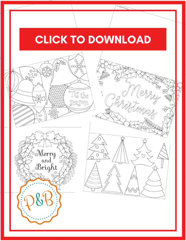 6 Unique Christmas Cards To Color Free Printable Download In Diy Christmas Card Templates