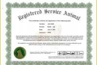 6 Unique Free Printable Service Dog Id Card Template For The throughout Service Dog Certificate Template