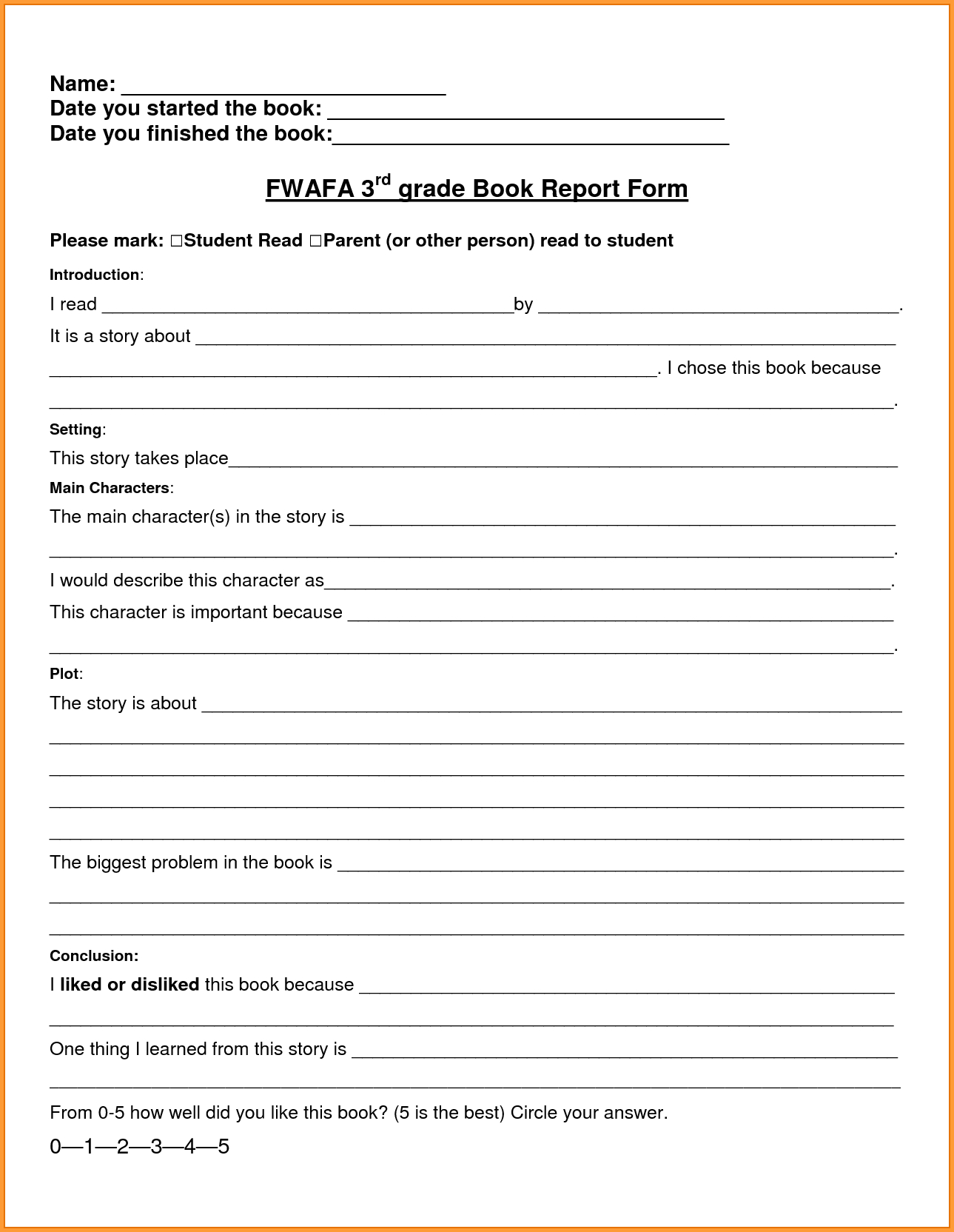 7+ Book Report Template 3Rd Grade | Types Of Letter Regarding Book Report Template 3Rd Grade