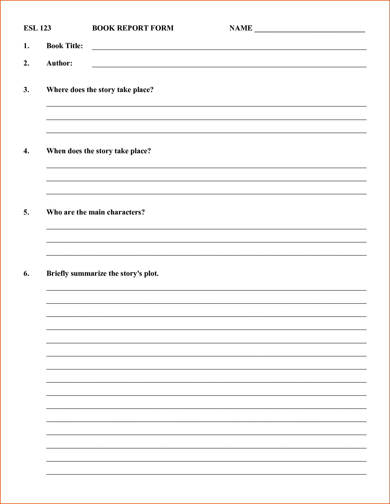 7+ Book Report Templates – Bookletemplate With Story Report Template