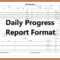 7+ Daily Progress Report Format For Construction | Lobo For Construction Daily Progress Report Template