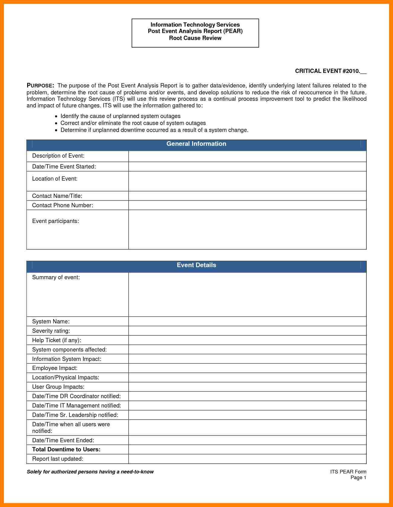 7+ Event Reports Template | Ismbauer Regarding After Event Report Template
