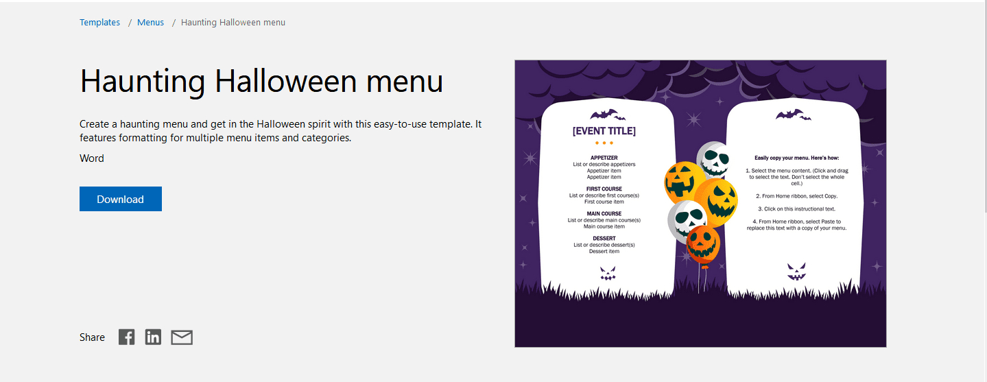 7 Free Halloween Themed Templates For Microsoft Word In Free Halloween Templates For Word