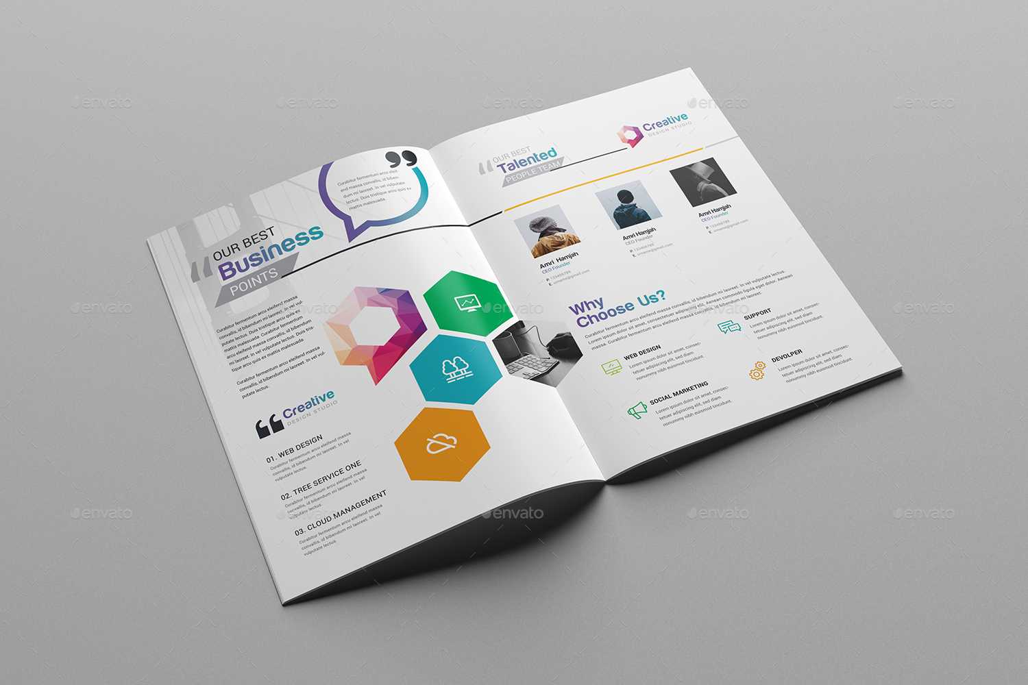 Two Fold Brochure Template Psd