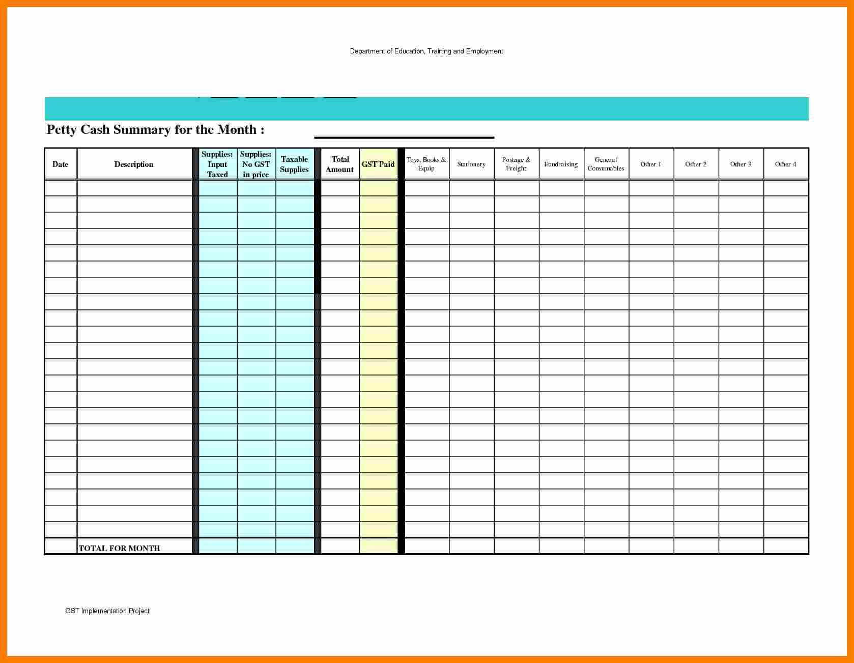 8+ Free Petty Cash Template Download | Shrewd Investment For Petty Cash Expense Report Template