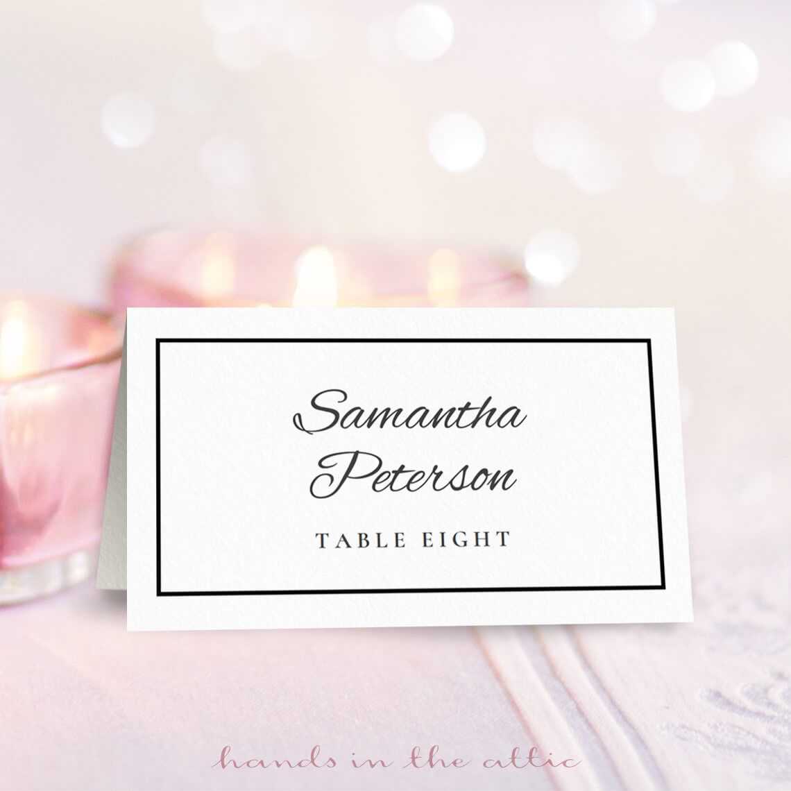 8 Free Wedding Place Card Templates Intended For Table Reservation Card Template