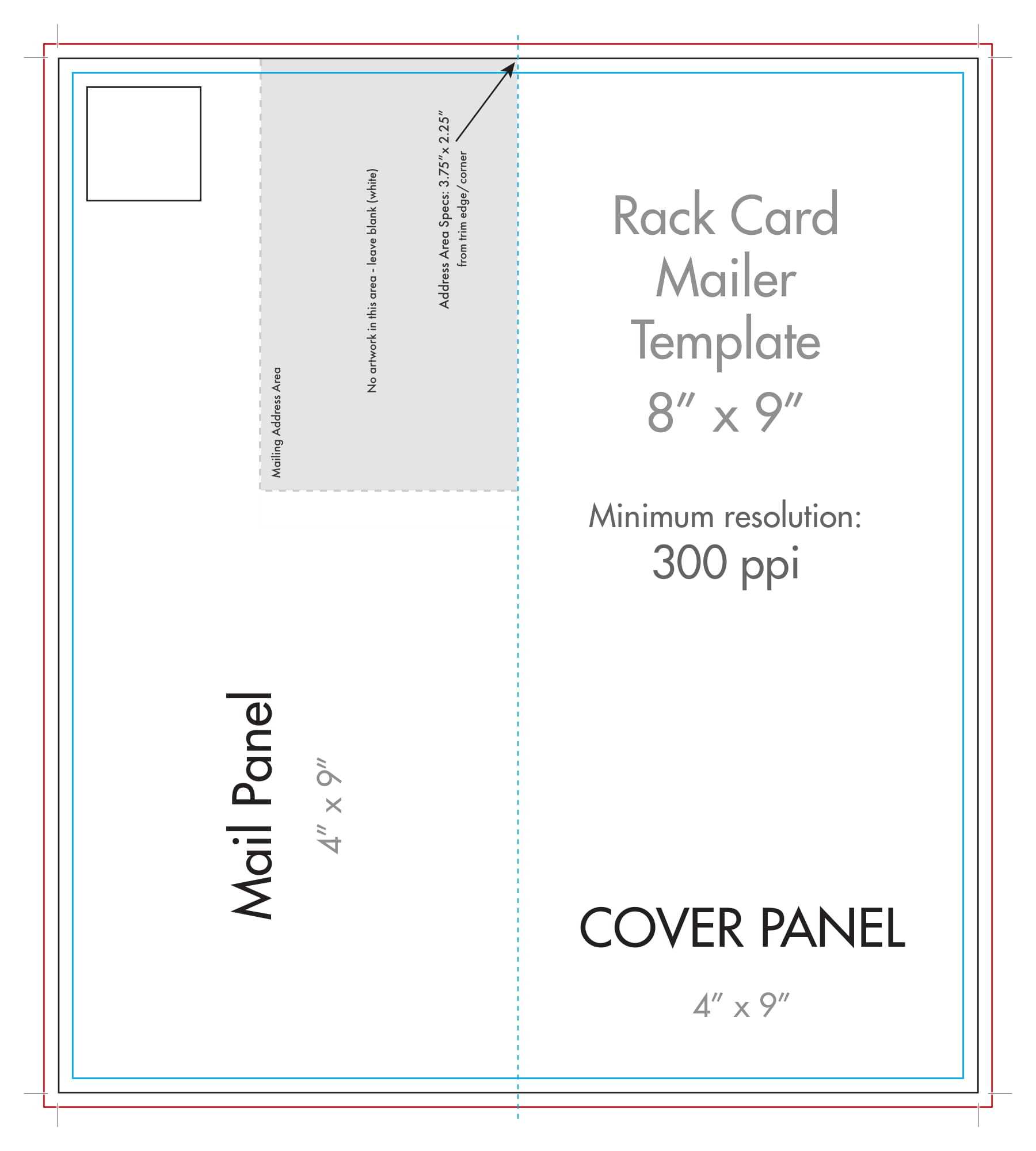 8" X 9" Rack Brochure Template (Half Fold) – U.s. Press Regarding 4 Panel Brochure Template
